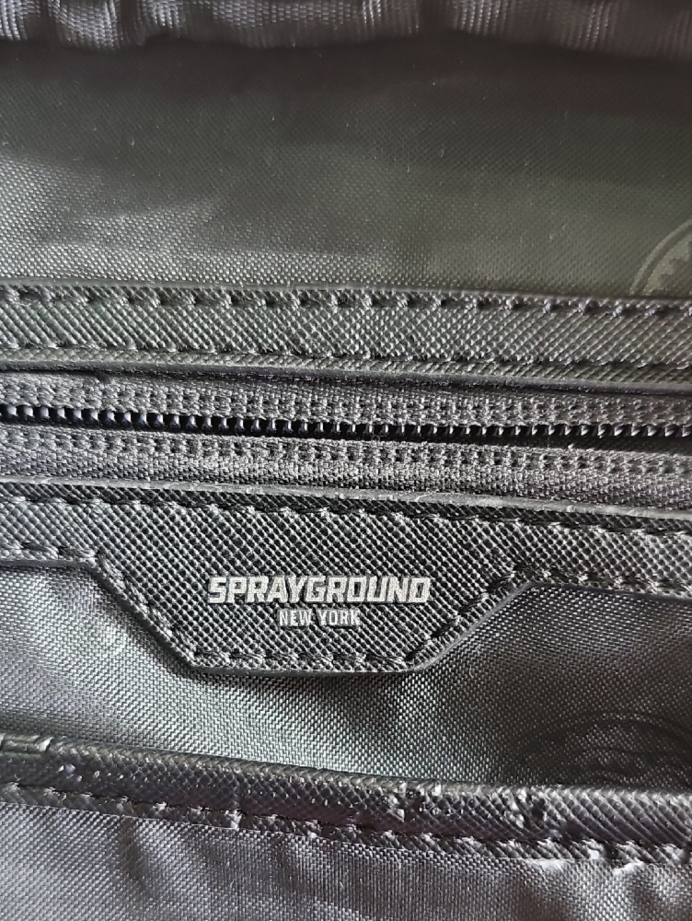 Sprayground Black White Brown Shark Mini Backpack - Picture 8 of 14